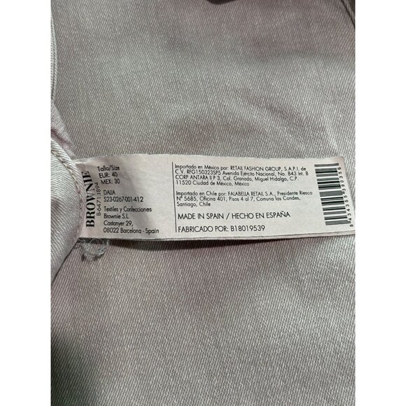 Pink Flared Cargo Pants Women Size 40 By Brownie Made In Spain Cotton Blend - Picture 4 of 8